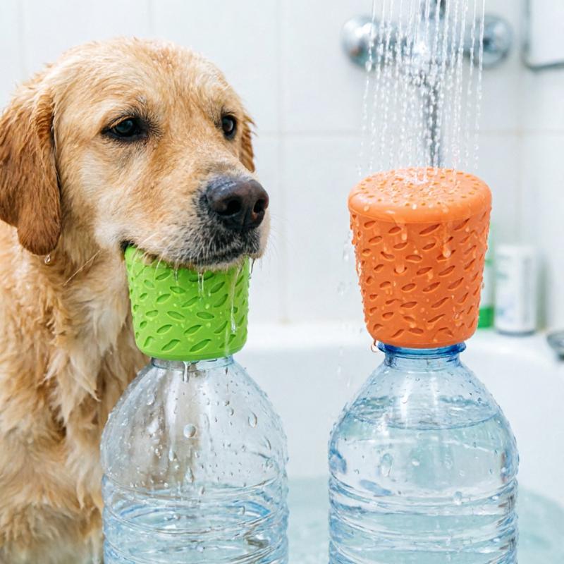 Swim Hat Silicone - ขวดสเปรย์ฉีดน้ำซิลิโคนแบบพกพาสำหรับอาบน้ำสัตว์เลี้ยง หัวฝักบัวอเนกประสงค์สำหรับอาบน้ำสัตว์เลี้ยง อุปกรณ์อาบน้ำสัตว์เลี้ยง