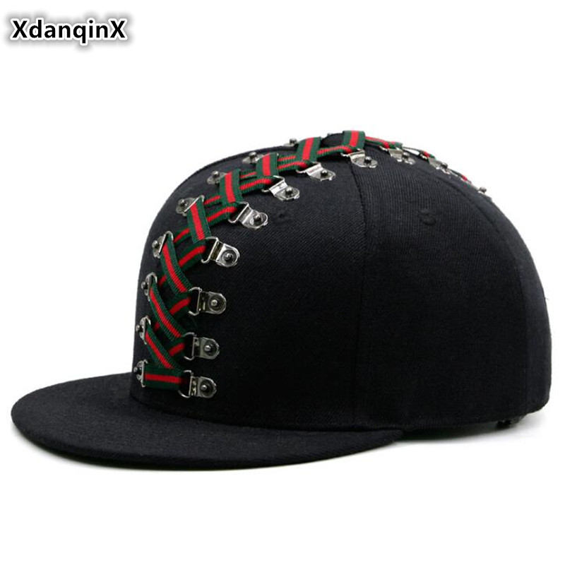 Snapback Hat Flat - หมวกฮิปฮอปสไตล์พังก์แบบใหม่ หมวกปีกแบน แฟชั่นโดดเด่น หมวกผู้หญิง หมวกผู้ชาย