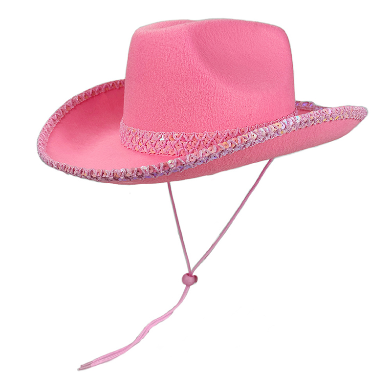 Sun Hat Wide Brim - ผู้หญิงผู้ชายเลื่อม Cowgirl หมวก Sparkly Western หมวกปีกกว้างหมวก