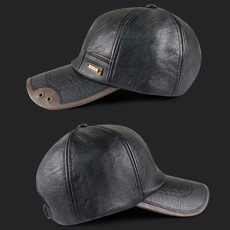 หมวกเบสบอลหนัง PU สไตล์เรโทรสำ - Baseball Cap Structured บทวิจารณ์และราคา