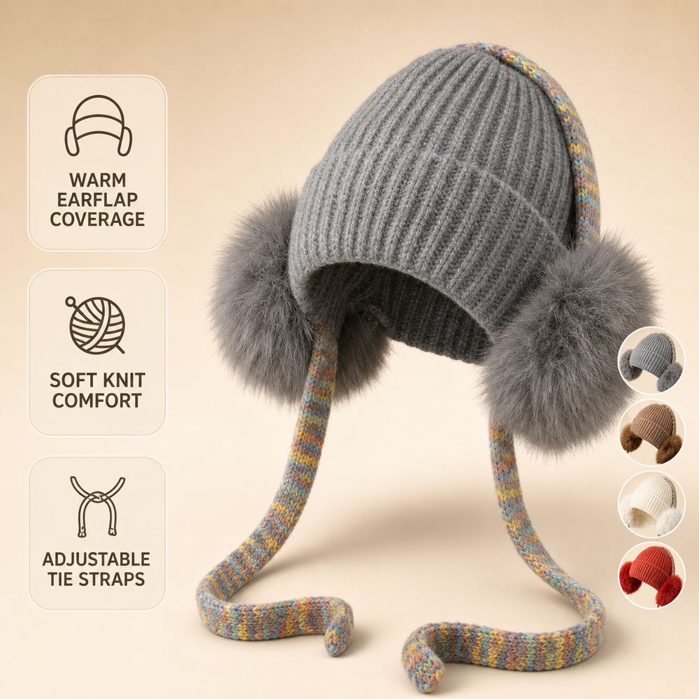 หมวกบีนนี่ไหมพรมแบบมีที่ปิดหูบ - Beanie Cuffed Knit บทวิจารณ์และราคา