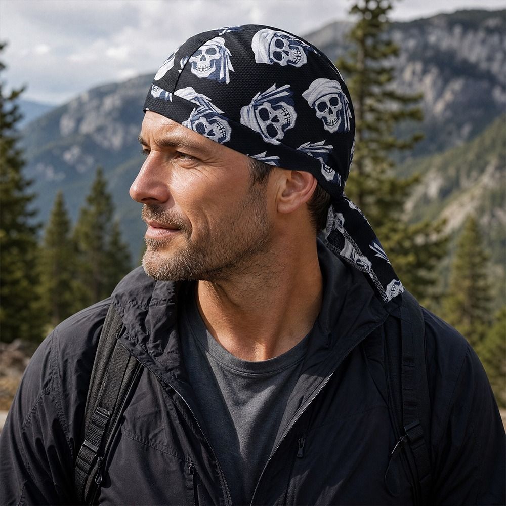 หมวกโจรสลัดแห้งเร็ว ปรับขนาดได - Skull Cap Helmet Liner บทวิจารณ์และราคา
