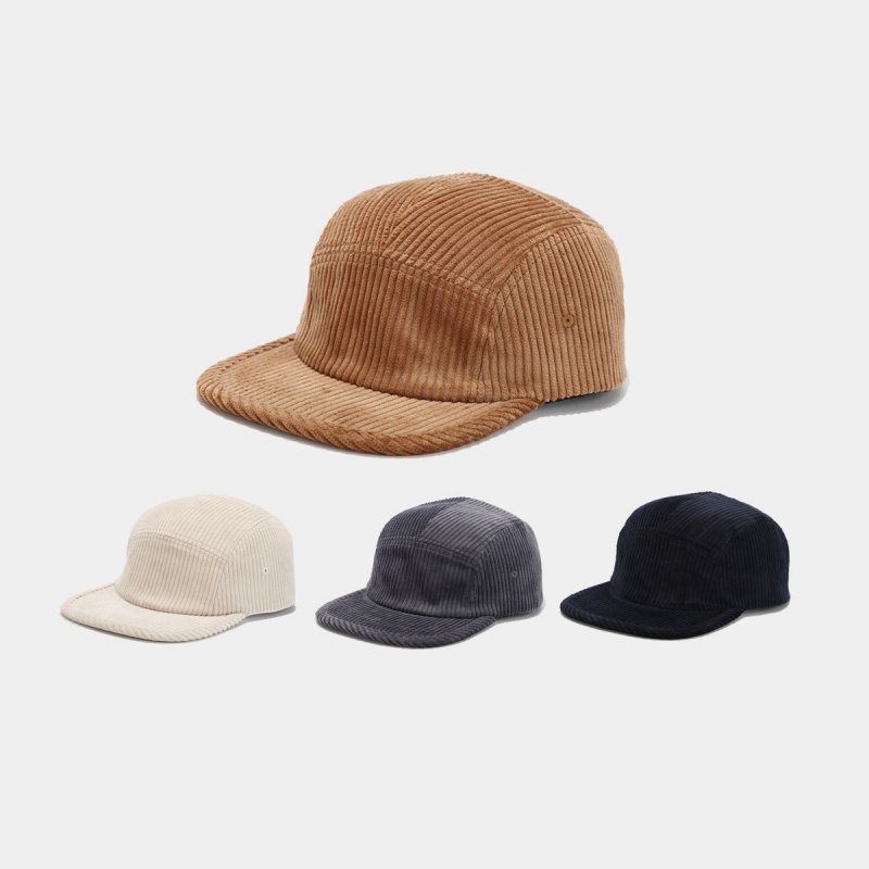 หมวกแก๊ปคอร์ดูรอย 5 แผง ปรับขน - Corduroy Cap 5 Panel บทวิจารณ์และราคา