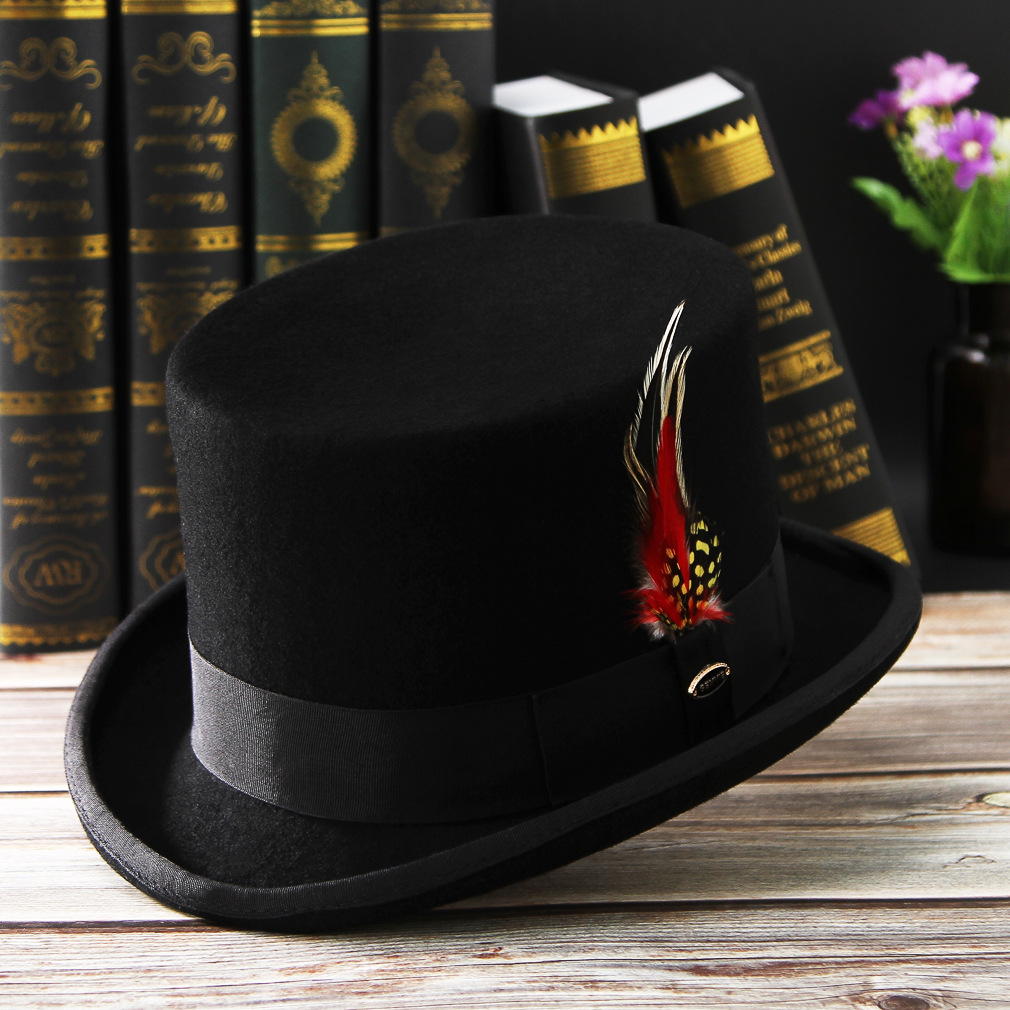 ผู้ชายใหม่หมวกขนสัตว์ 100% หมว - Fedora Hat Wool บทวิจารณ์และราคา