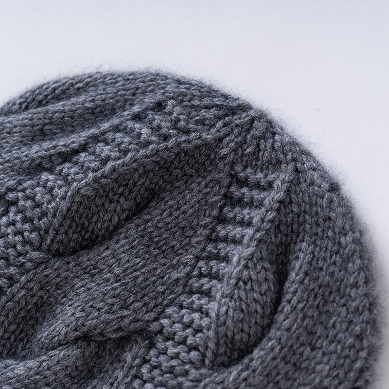 หมวกบีนนี่ไหมแคชเมียร์แท้สำหรั - Beanie Cuffed Knit บทวิจารณ์และราคา