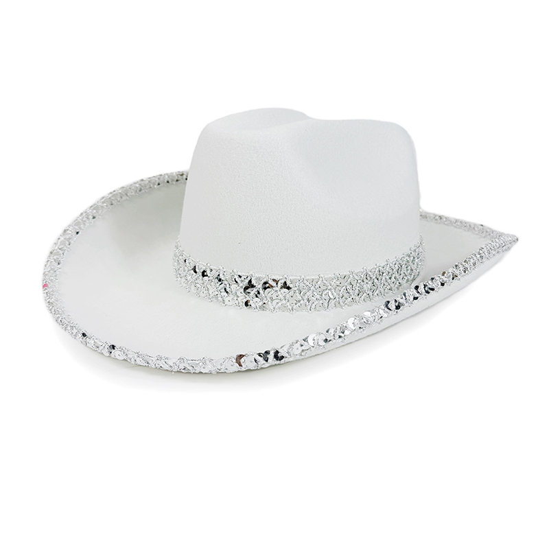 ผู้หญิงผู้ชายเลื่อม Cowgirl หม - Sun Hat Wide Brim บทวิจารณ์และราคา