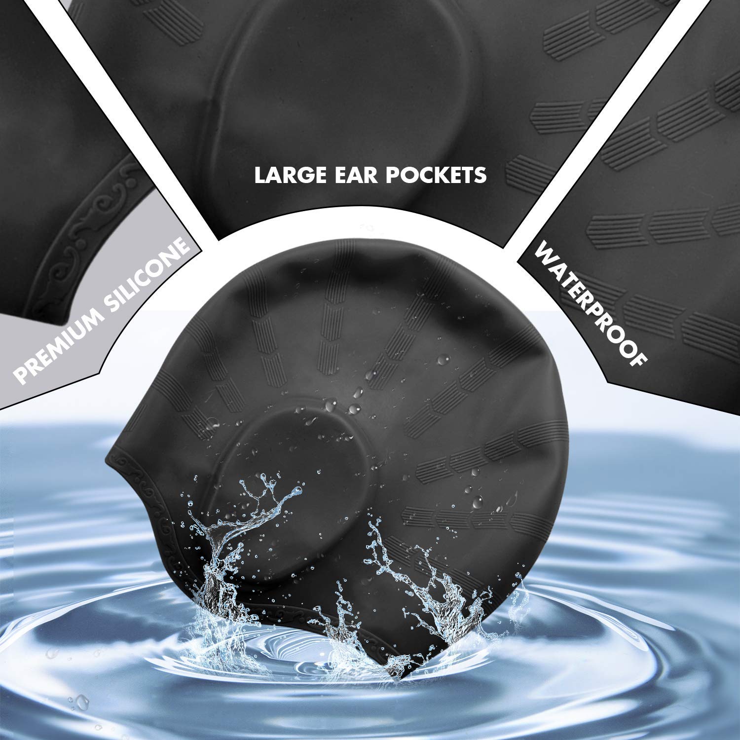 ผู้ใหญ่หมวกว่ายน้ํายืดหยุ่นสูง - Swim Hat Silicone บทวิจารณ์และราคา