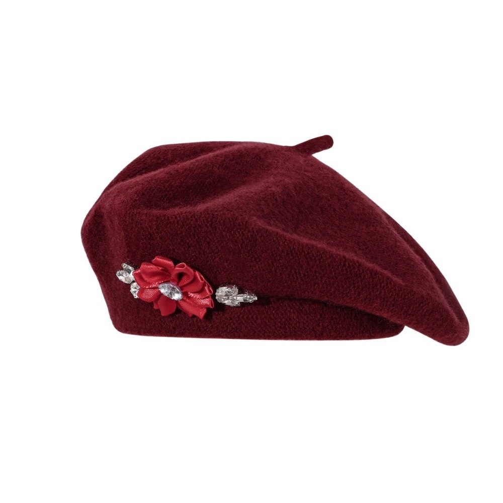 หมวกเบเร่ต์ขนสัตว์สีพื้นสไตล์ว - Beret French Wool บทวิจารณ์และราคา