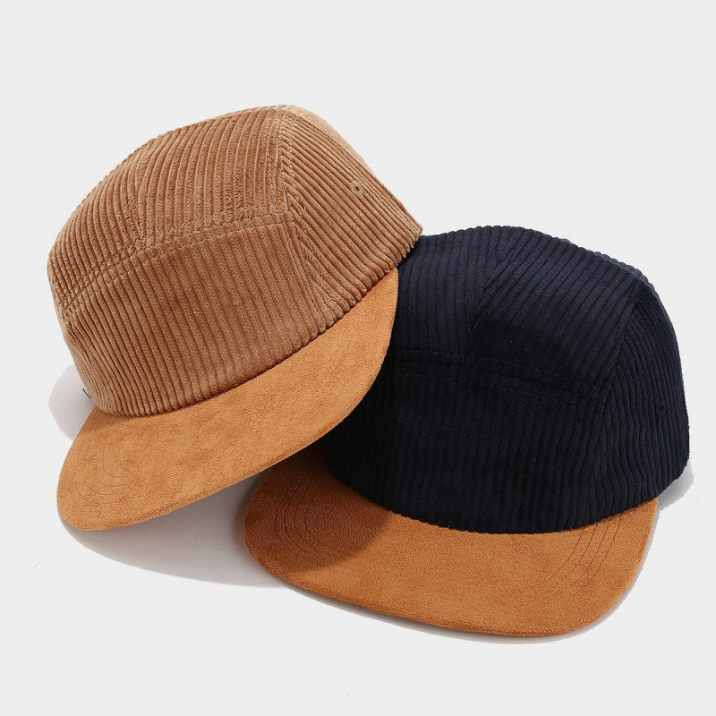 หมวกแก๊ปคอร์ดูรอย 5 ชิ้นแบบเรโ - Corduroy Cap 5 Panel บทวิจารณ์และราคา