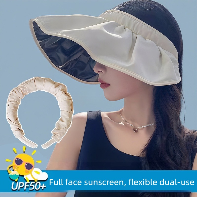 หมวกกันแดดแบบพับได้ UPF50+ ใช้ - Visor Sun Hat บทวิจารณ์และราคา