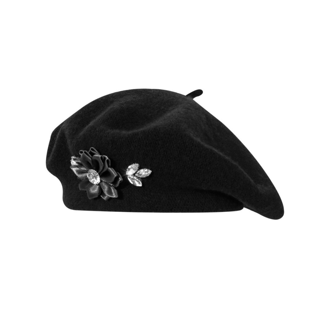 หมวกเบเร่ต์แฟชั่นสีพื้น ผ้าขนส - Beret French Wool บทวิจารณ์และราคา